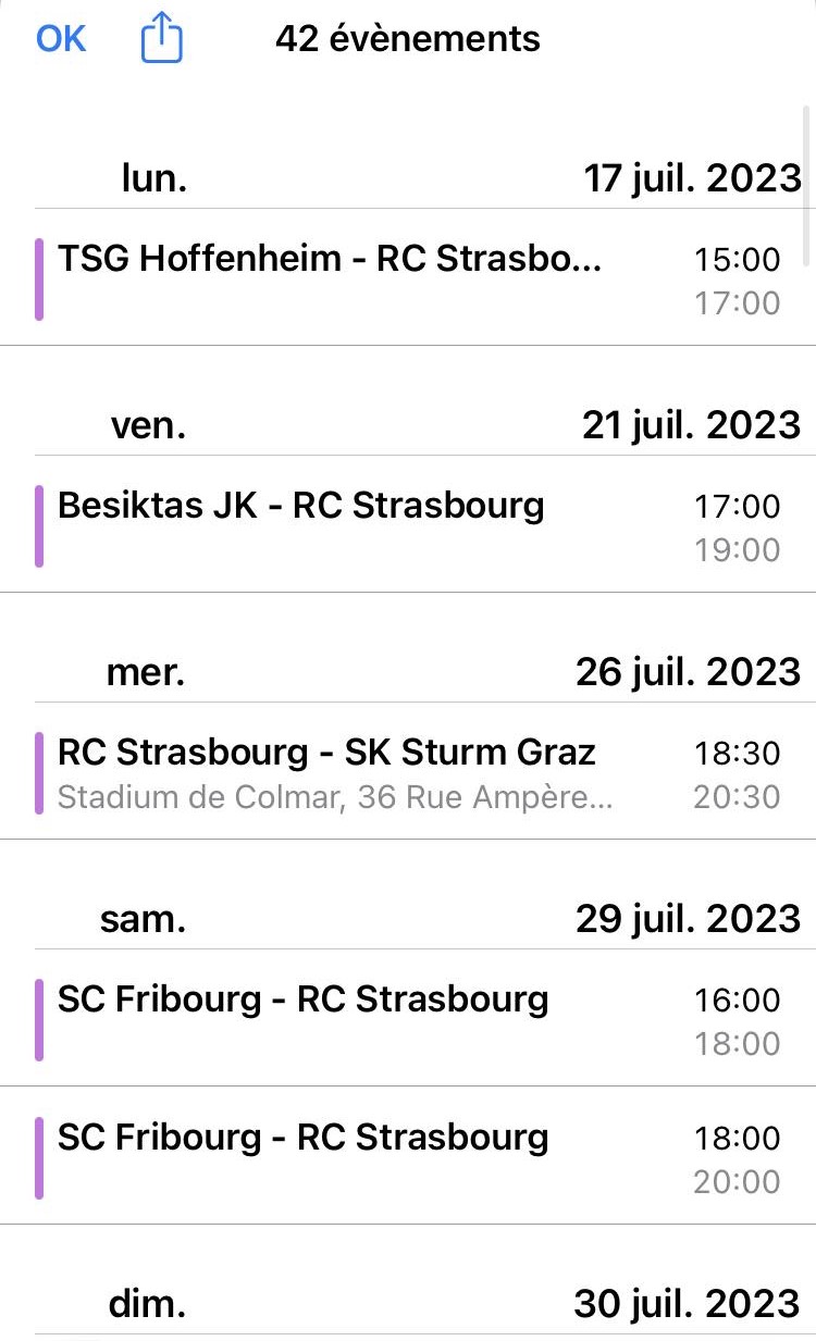 Le calendrier de la saison 2023/2024 est connu ! - Racing Club de  Strasbourg Alsace